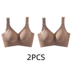 1/2PCS Women's Seamless Underwear, Thin Style, Large Breasts, Small Breasts, No Wires, Pull-up And Anti-sagging Large Size Bra - Matrix Studios