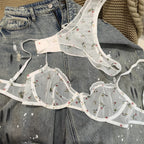 Fashion Floral Prints Women Lingerie Set Fashion Sexy Lace Bra French Ultra Thin Breathable Intimates Bralette Soft Underwear - Matrix Studios