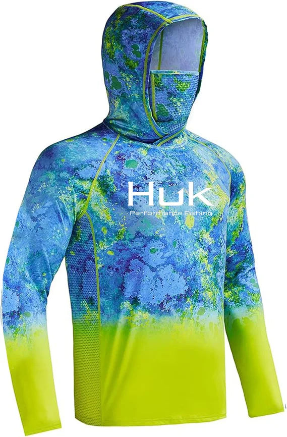 Fishing shirt Hooded sweatshirt for Fishing UV hoodie clothing Camiseta De Pesca men's clothing hooded top black white yellow - Matrix Studios