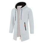 New Mens Long Sleeve Hooded Sweater for Men Zipper Sweatshirts Oversize Streetwear Warm Solid Color Autumn Jacket Hoodie Men - Matrix Studios