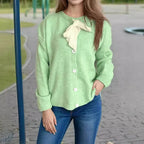 2024 New Bow Tie Tied Sweater Women Sweet Lovely Commuter Knitted Cardigan Female Fashionable Casual Trend Sweaters Coat - Matrix Studios