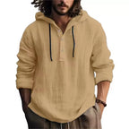 2024 New Men's Casual Blouse Cotton Linen Shirt Loose Tops Long Sleeve Tee Shirt Spring Autumn Casual Men's Shirts - Matrix Studios