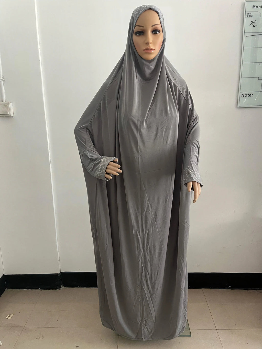 H098 Free Size Muslim Dress Pray Khimar Kaftan Burqa Abaya Robe Hijab Middle East Clothing - Matrix-studios.com