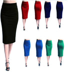 Women Skirt Bodycon Skirt Office Female Slim Knee Length High Waist Stretch Sexy Pencil Skirts Jupe Femme - Matrix-studios.com