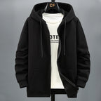 Plus Size 10XL 12XL Hoodie Men Autumn Winter Fleece Hoodies Solid Color Jacket Hoodies Big Size 12XL Blue Black Red Grey - Matrix Studios