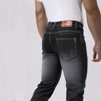 Spring Autumn Business Men Jeans Casual Straight Stretch Fashion Classic Black Sky Blue Grey Work Denim Trousers Brand Clothing - Matrix Studios