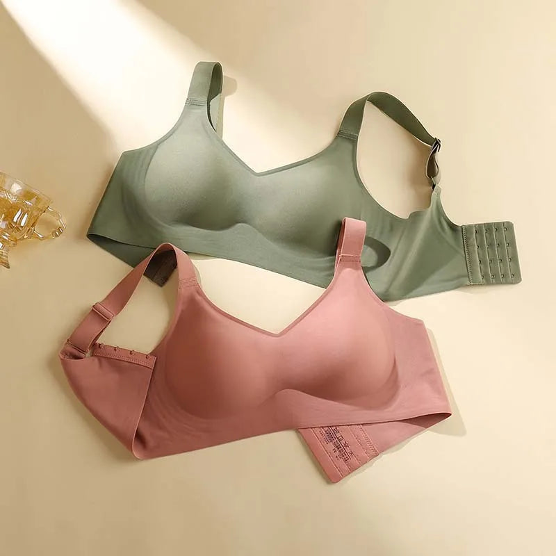 Jelly Support Seamless Bra For Big Breasts, Slim Fit, Push-up Anti-sagging, Wire-free Underwear, Sports Bra, Breathable - Matrix Studios