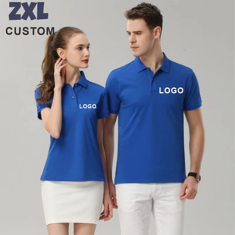 Customized Logo Breathable Polo Shirt Casual Company Group Clothing Lapel Short Sleeve Polo Shirts Work Clothes Print Embroidery - Matrix-studios.com