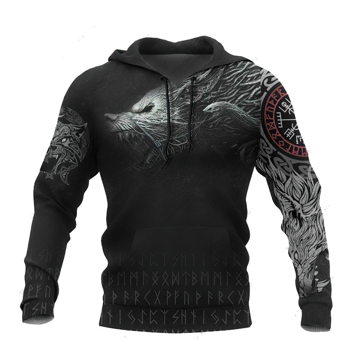 2024 New Hoodie 3d Viking Harajuku Print Pullover Men's Hooded Sweatshirt Oversized Vintage Male Clothing Fall Long Sleeve - Matrix Studios