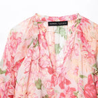 Women New Fashion Summer Casual Chic Women Blouse V-Neck Tiered Long Sleeve Loose Shirts Vintage Style Tops 3130359 - Matrix-studios.com
