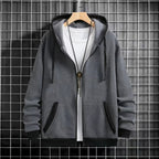 Thickened Men's Hooded Zipper Cardigan Casual Outerwear Fashionable Sweatshirt Autumn Winter New Arrival Cross-Border Style - Matrix Studios