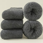 3 Pairs Men Women Wool Socks Couples Solid Winter Snow Chrismas Gift Thermal Cashmere Marino Thickened Fleece Terry Loop socks - Matrix Studios