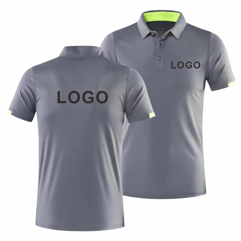 2023 Quick-drying Sports Polo Shirt Custom Design Company Brand Logo/Print Embroidery Breathable Lapel Short Sleeve Tops S-4XL - Matrix-studios.com