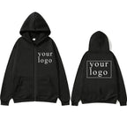 2024 New Fashion Your Own Design Brand Logo/Picture Personalized Custom Anywhere Men Women DIY Zipper cardigan hoodie - Matrix Studios