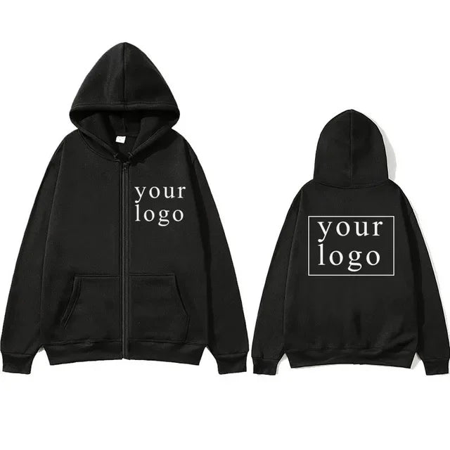 2024 New Fashion Your Own Design Brand Logo/Picture Personalized Custom Anywhere Men Women DIY Zipper cardigan hoodie - Matrix Studios