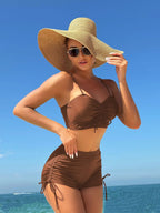 Sexy Swimwear Women Strapped Push Up Tankini Set Brazilian Lady Swimsuit High Waist Bikini Set Beach Wear Bathing Suit - Matrix-studios.com