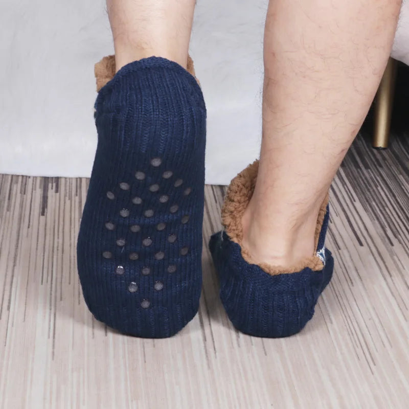 Fall Winter Non‑Slip Floor Socks Super Soft Warm Slipper Socks Unisex Snow Sleep Carpet Yoga Socks for Men Women Indoor House - Matrix Studios