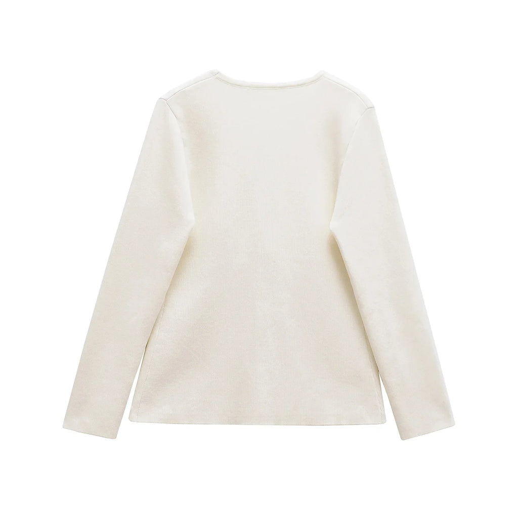 Spring Cardigan For Women Tops V-neck Knitted Cardigans Casual Simple Elegant Sweater Coat Outerwears Knitwear 4192005 - Matrix Studios