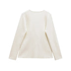Spring Cardigan For Women Tops V-neck Knitted Cardigans Casual Simple Elegant Sweater Coat Outerwears Knitwear 4192005 - Matrix Studios