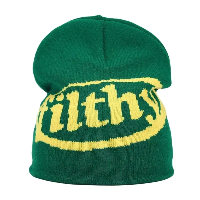 Y2K Letter Knitted Winter Autumn Beanie Cap Men Women Kanye Beanies Gorras Hombre Top Warm Skiing Hat Ear Hats Hip Hop Skullcap - Matrix-studios.com