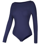 Women's Round Collar Elastic Bodysuit Long Sleeve Jumpsuit Shapewear Shaper Lady Sexy New Female Warm Clothes Autumn Winter - Matrix Studios