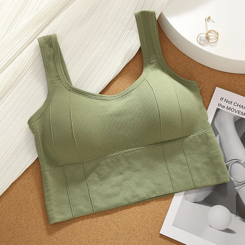 Breathable Sports Bra Anti-Sweat Fitness Top Women Seamless Yoga Bra Shockproof Crop Top Push Up Sport Bra Gym Workout Top - Matrix Studios
