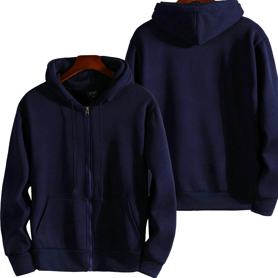 2025 New Fashion Zipper Hoodies Women/Men Fashion Long Sleeve Hooded Sweatshirt Casual Autumn Winter Sportwear Solid Clothes - Matrix Studios