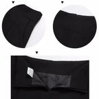 Women Shorts Spring Summer Casual High Waist A-line Shorts Loose Wide Leg Shorts Chic Lady Black White Suit Shorts - Matrix Studios