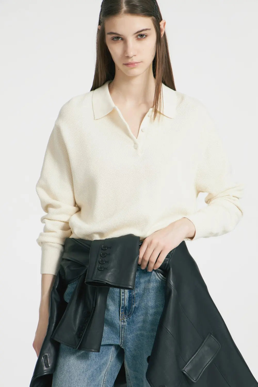 Hirsionsan Winter Thick Women Knitted Suits Soft 2 Pieces soft Female Sets Polo Neck Sweater & Wide Leg Pants Knitted Outfit - Matrix-studios.com