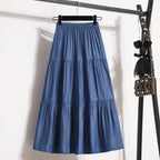 Women's summer fashion temperament tide with high waist skirt loose and thin a line version skirt pleated skirt - Matrix-studios.com