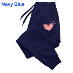 Women Cute Heart Printed Sweatpants Autumn Winter Cotton Long Pants Jogger Trousers Casual Sports Fitness Women Sweat Pants - Matrix-studios.com