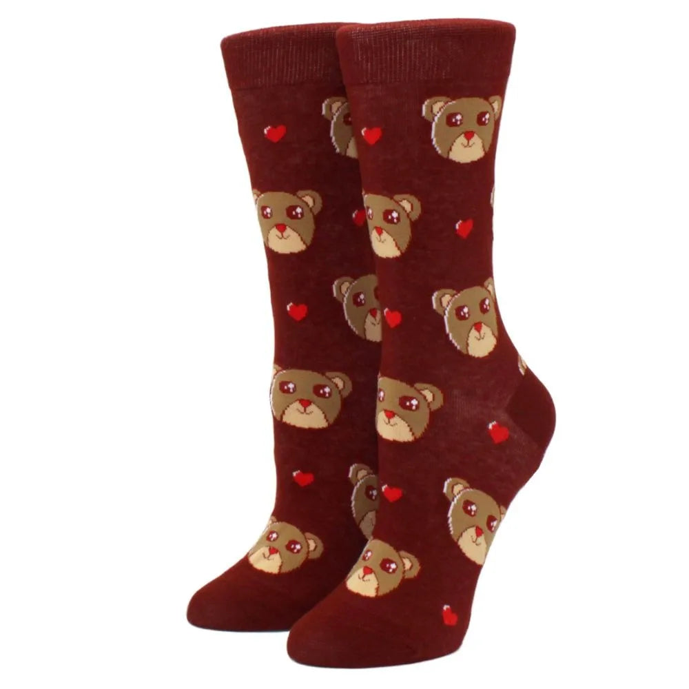 Novelty Woman Socks Harajuku Cotton Funny Happy Cartoon Cat Dog Pattern Unisex Socks Men Novelty Kawaii Socks - Matrix Studios