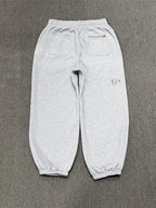 HOUZHOU Vintage Graphic Fleece Sweatpants Women Casual Classic Gray Black Wide Leg Warm Trouser Thick Jogger Hip Hop Winter 2024 - Matrix-studios.com