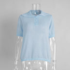 Tornova Knitted Short Sleeve T shirt Women's Polo Fashion Hollow Thin Sweater Top 2025 Summer New Casual Female Solid Knitwear - Matrix-studios.com