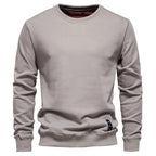 AIOPESON Cotton-blend Mens Crew Neck Solid Color Sweatshirts Pullover Casual Sport Sweatshirt for Men - Matrix Studios