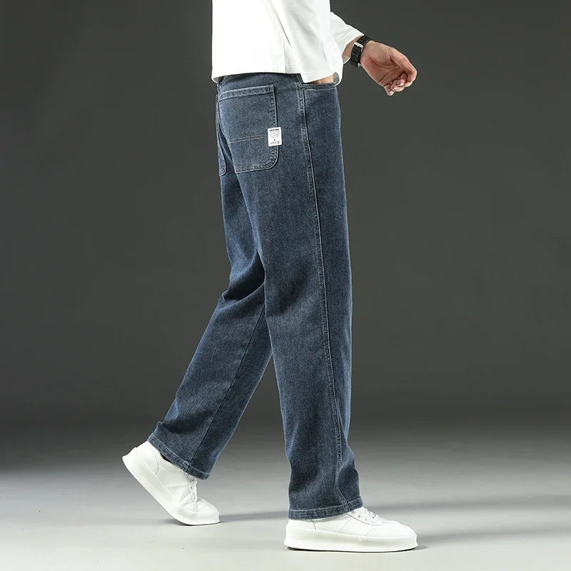 2025 New Style Y2 Spring and Autumn Loose Jeans Men's Baggy Straight Wide Leg Business Casual Pants Brand Men's Clothing - Matrix Studios