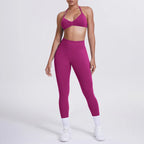 Women 2pcs Patchwork Sport Yoga Suit Training Sleeveless Sport Gym Tops Tummy Control Slimming Booty Leggings Yoga Suit Sports - Matrix-studios.com