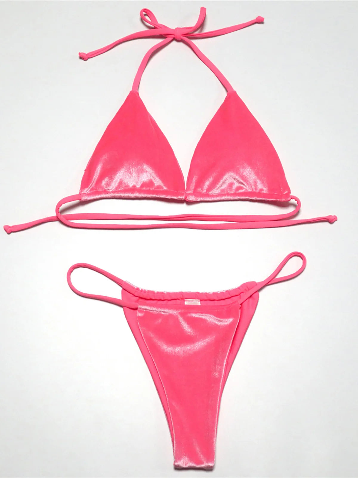 12 Colors Halter High Leg Cut Padded Bikini Women Swimwear Female Swimsuit Two-Pieces Bikini Set Bather Bathing Suit Swim K5974 - Matrix-studios.com