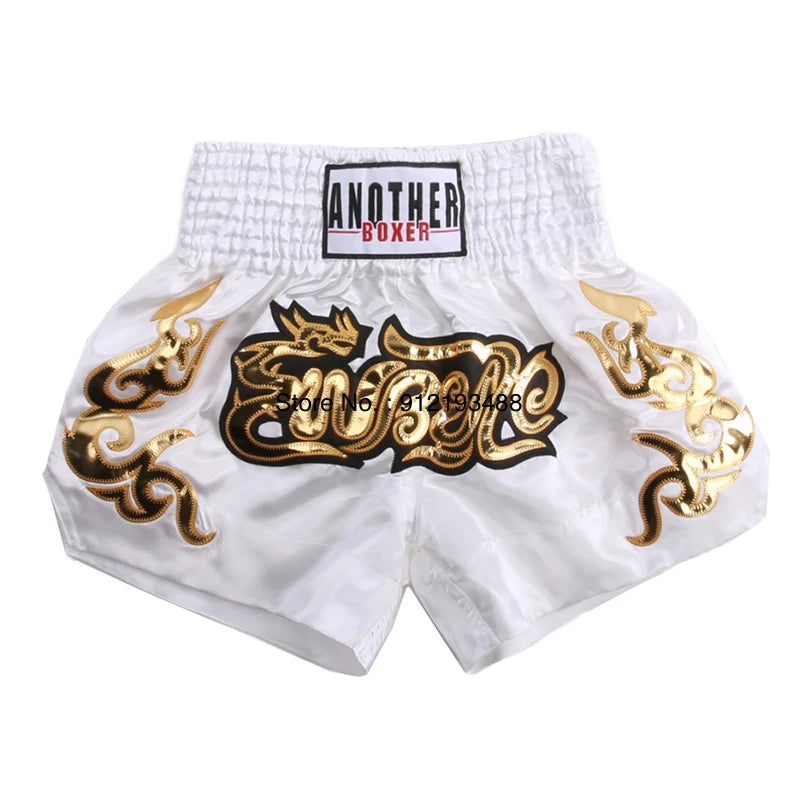 Muay Thai Shorts 2024 New Boxing Shorts Women Men Child Embroidery Kickboxing Training Pants Sanda Martial Arts Fight Equipment - Matrix Studios