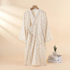 Japanese-style Kimono Pajamas Summer New 100% Cotton Gauze Pajamas Nightgown Ladies SPA Yukata Homewear Long Pajamas Women - Matrix-studios.com