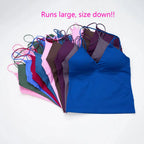 NCLAGEN Vision Twist Front Longline Top Women's Seamless Thin Straps Yoga Gym Workout Vest Running Tank Tops Fitness Clothing - Matrix-studios.com