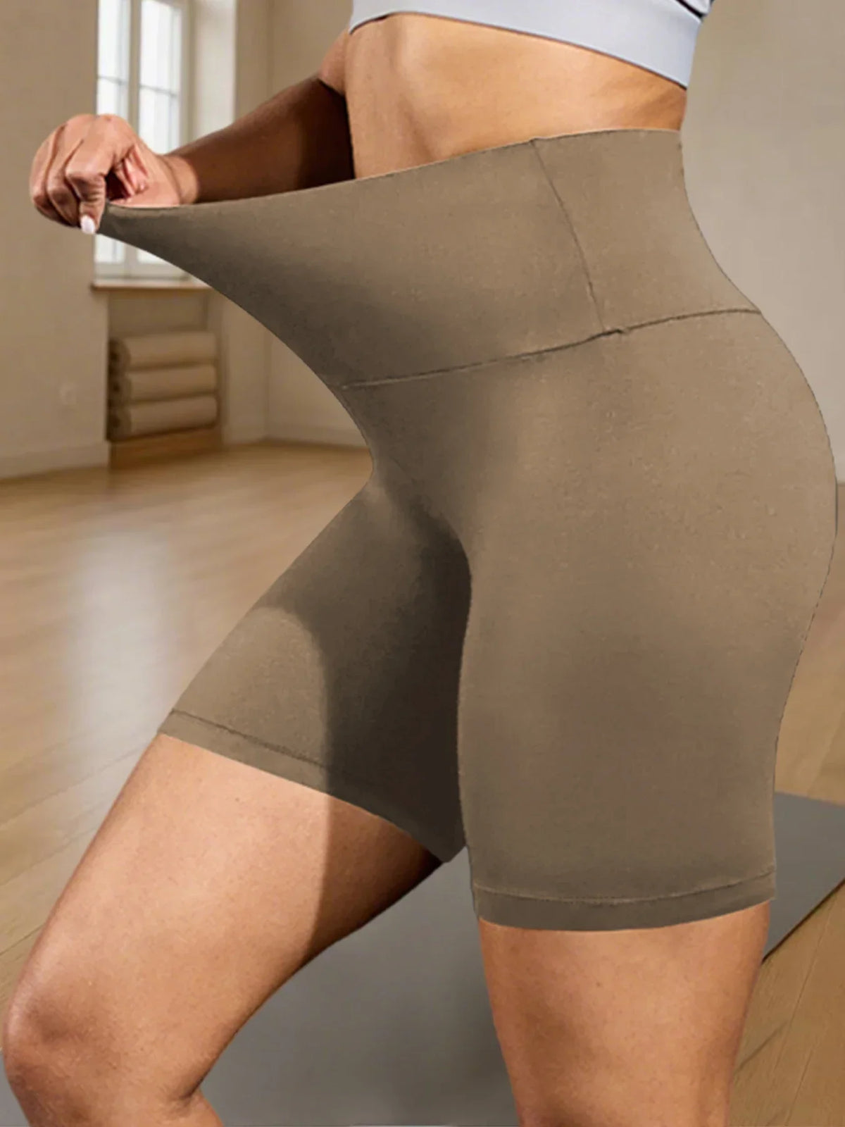 Women's High Waisted Biker Shorts Super Soft Tummy Control No See Through Workout Yoga Running Athletic Push Up Gym Fitness - Matrix Studios