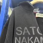 Winter Oversize SATOSHI Hoodie Retro Washed Black Destroy Collar Colorful Rivet Hood SweatshirtsMen Women Hiphop Street Outfit - Matrix-studios.com