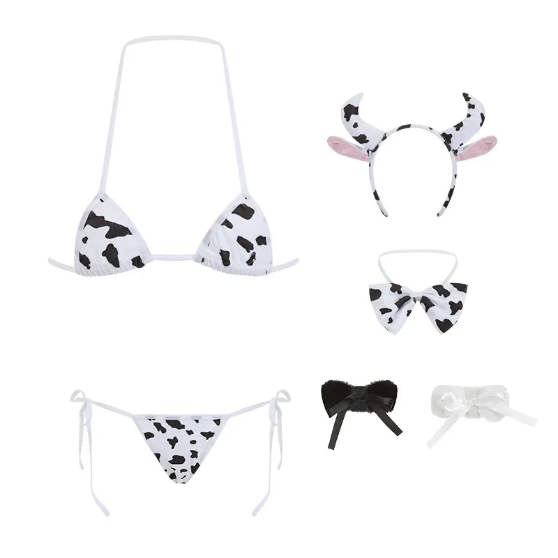 Japanese Anime Cat Cosplay Uniform Bra Panties Set Women Intimates Kawaii Lolita Hollow Out Sexy Lingerie Underwear Set - Matrix-studios.com