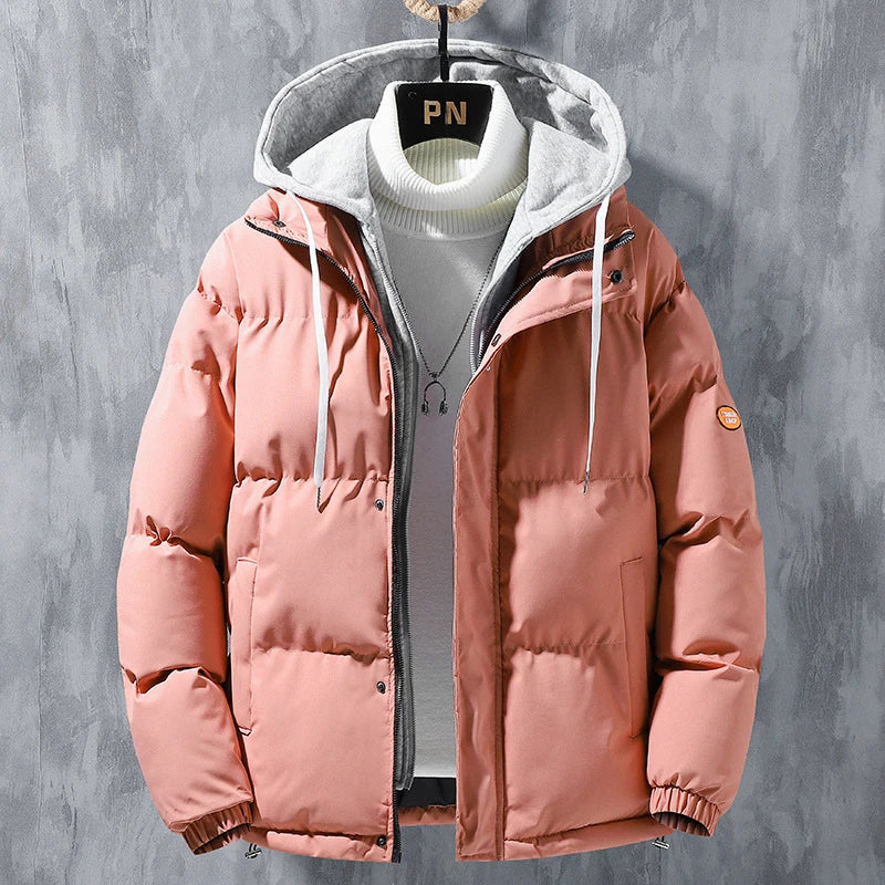 Winter Men's Padded Jackets Fashion Men Cotton Warm Down Hooded Parkas Coats Casual Men Thermal Windbreaker Coats Clothing 5XL - Matrix Studios