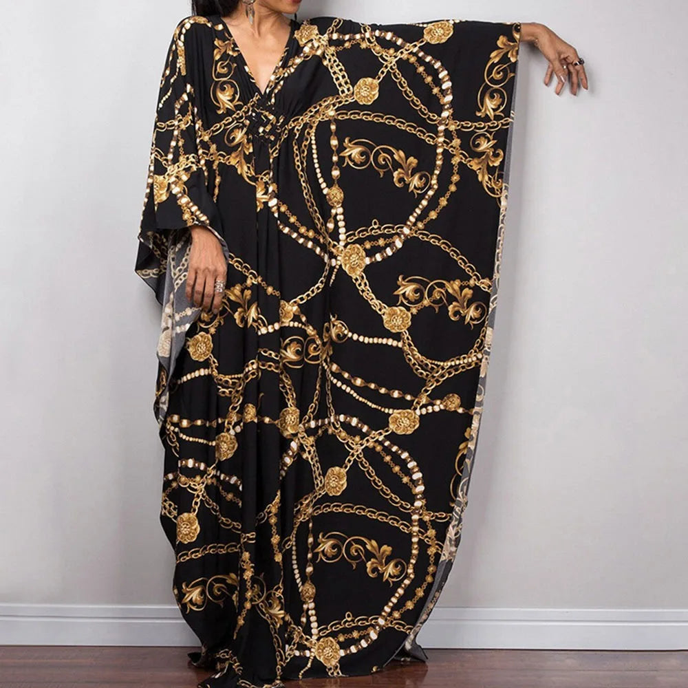 Maxi Long Dress Summer Sunscreen Smock Casual Vacation Swimsuit Cover Up Dress Loose Bathing Suit Beachwear Shirt for Women - Matrix Studios