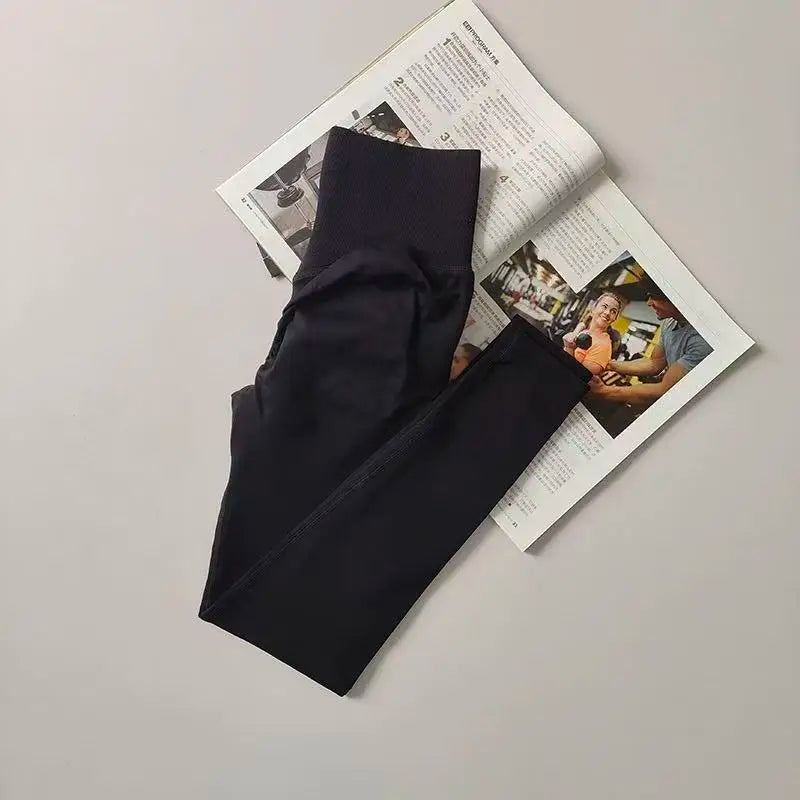 Seamless Sport Yoga High Waist Pants Leggings Sport See Through Yoga Gym Running Quick Dry Pants Scrunch Butt Pants - Matrix-studios.com
