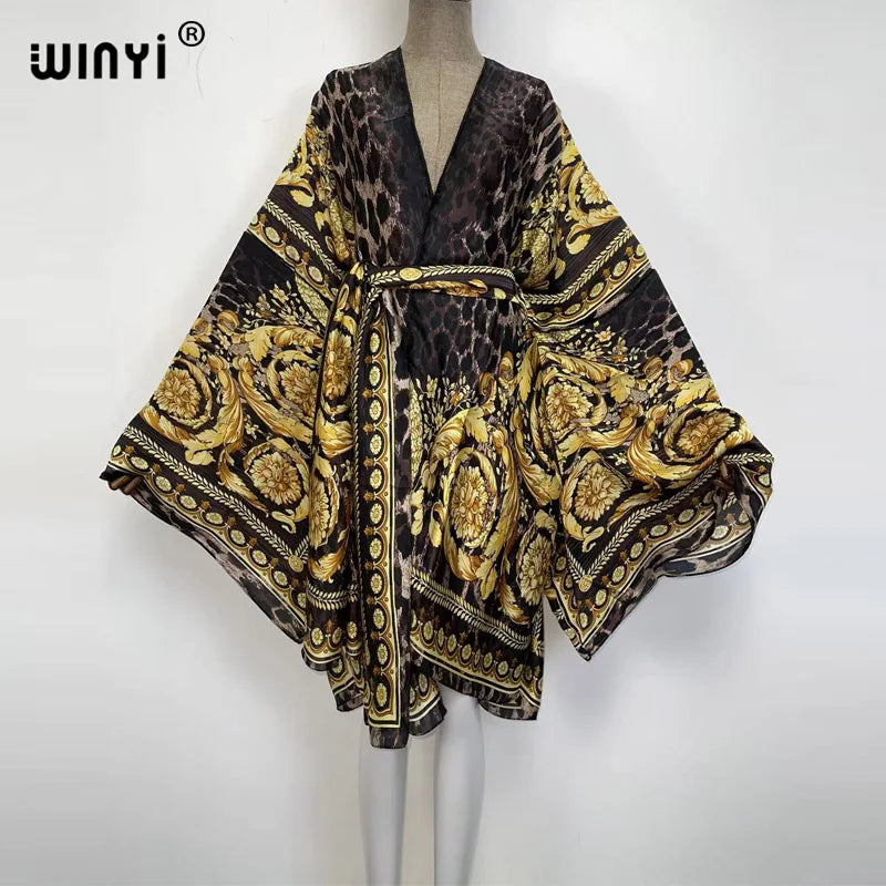 Europe WINYI New Tunic Bikini Sweet Lady New Boho Cardigan Stitch Cocktail Sexy Boho Maxi Holiday Long Sleeve KIMONO Mujer - Matrix Studios