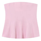 HXAO Corset Tube Top Women Summer 2025 White Pink Blue Yellow Black Top Bustier Ruffled Vests Cute Sleeveless Backless Tank Top - Matrix-studios.com