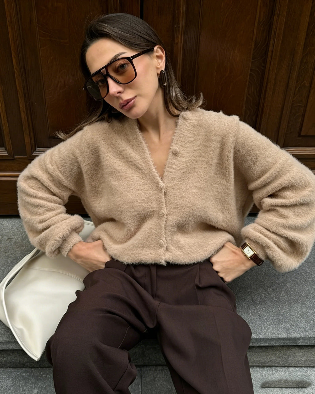 Hirsionsan Elegant Chic Soft Sweater Women 2026 New Single-Breasted Female Cardigan Ins Flexible Knitted Outwear Candy Color - Matrix Studios